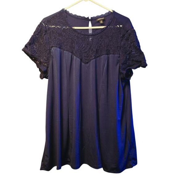 Torris blue lace blouse - Picture 1 of 5
